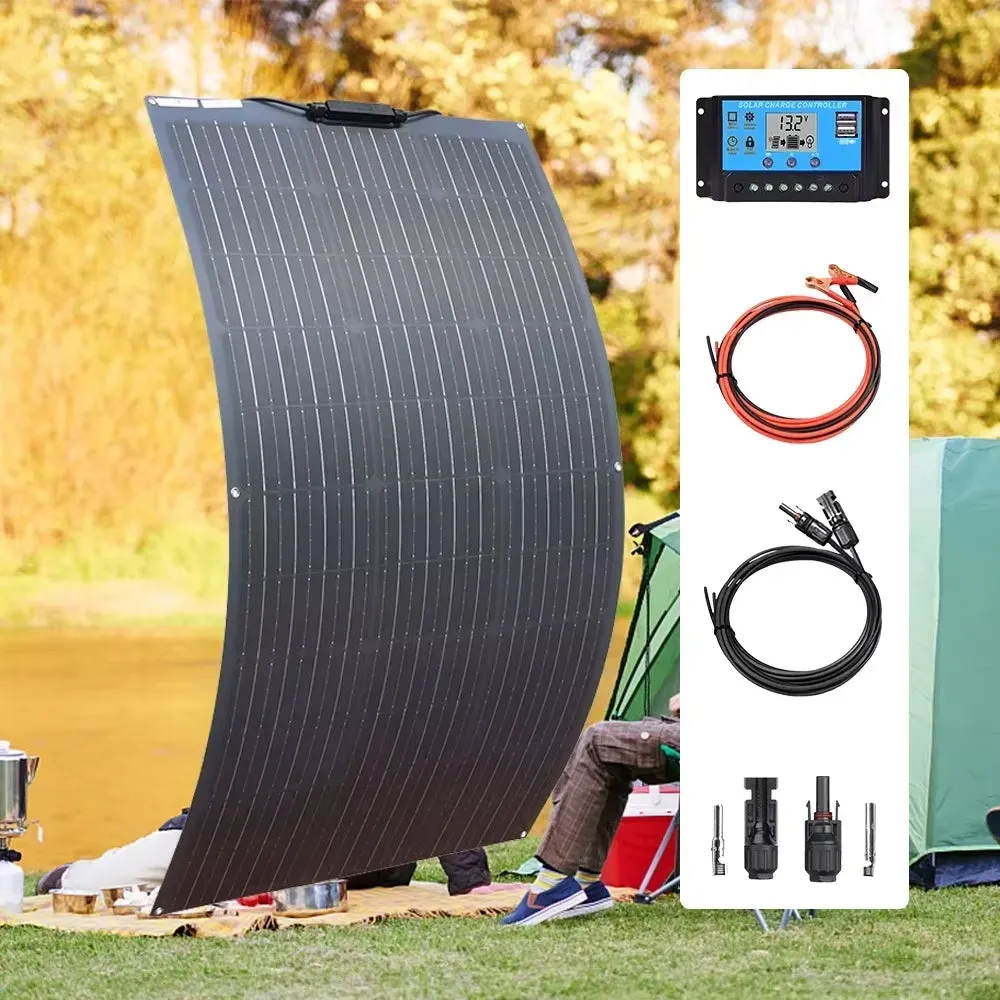100W 200W 300W 400W Solar Panel Kit or 18V Flexible Mono Photovoltaic Solar Plate Power 12V 24V Camping Car Solar Panels