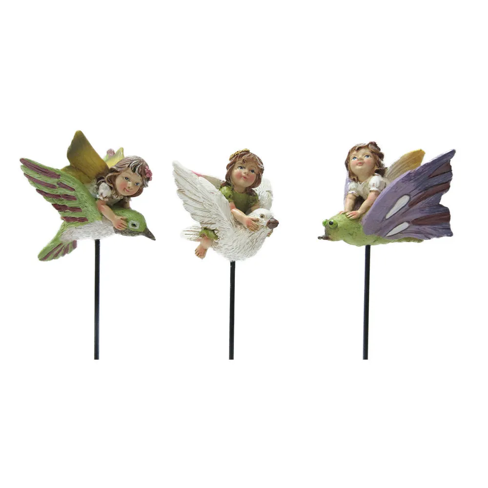 13" Fairy Statue - Fairy Garden Stakes (Set of 3)