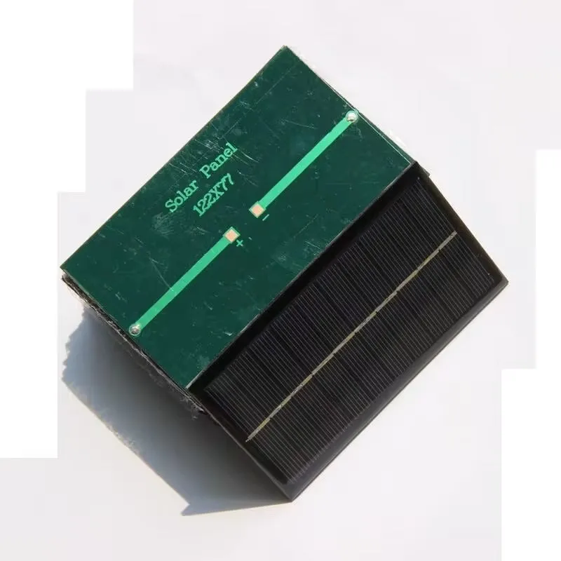 1.4W 5V 280MA Mini Solar Cell Module Polycrystalline Solar Panel Charger for 3.7V Battery 122*77MM Wholesale 500Pcs