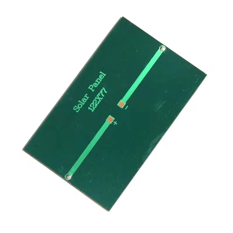 1.4W 5V 280MA Mini Solar Cell Module Polycrystalline Solar Panel Charger for 3.7V Battery 122*77MM Wholesale 500Pcs