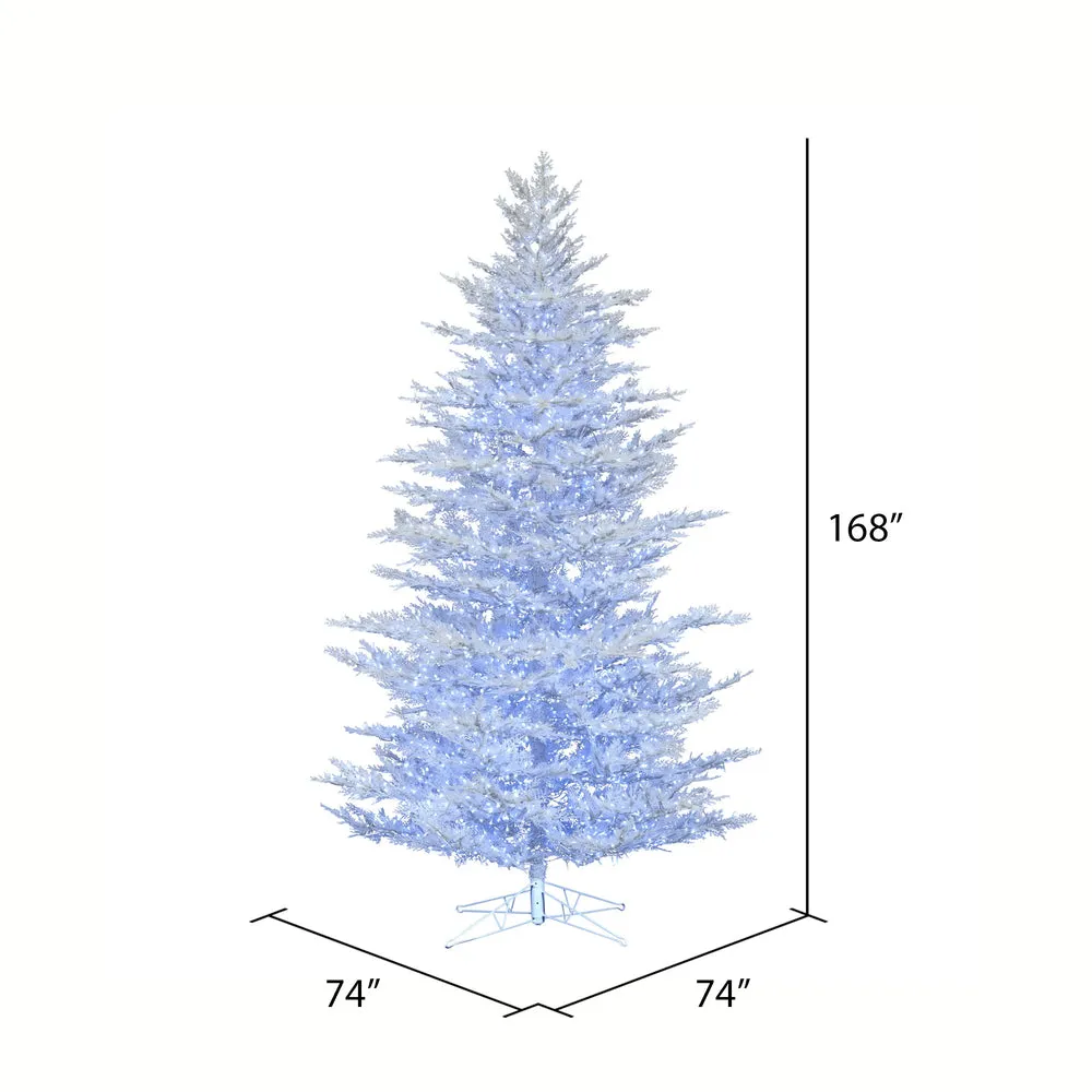 14'x74" Artificial Xmas Tree Low Voltage LED Pure White Wide Angle 3mm Light