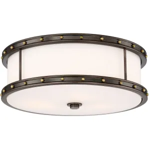 16 in. LED Flush Mount Light Bronze & Gold finish