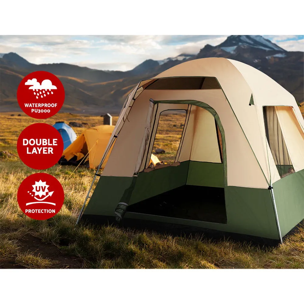 4-Person Waterproof UV Camping Tent with Storage - Weisshorn