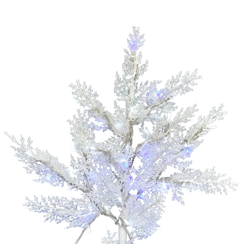 5.5'x47" Artificial Xmas Tree Low Voltage LED Pure White and Blue Light