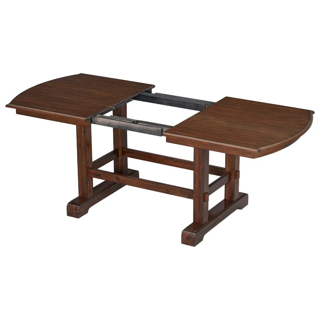 6-Piece Extendable Wood Dining Table Set, 60-78", Cherry Finish, Includes 4 Chairs, Bench - Seats 6