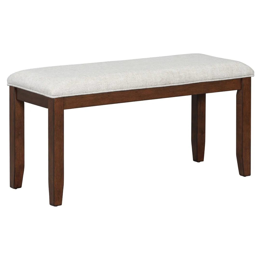 6-Piece Extendable Wood Dining Table Set, 60-78", Cherry Finish, Includes 4 Chairs, Bench - Seats 6