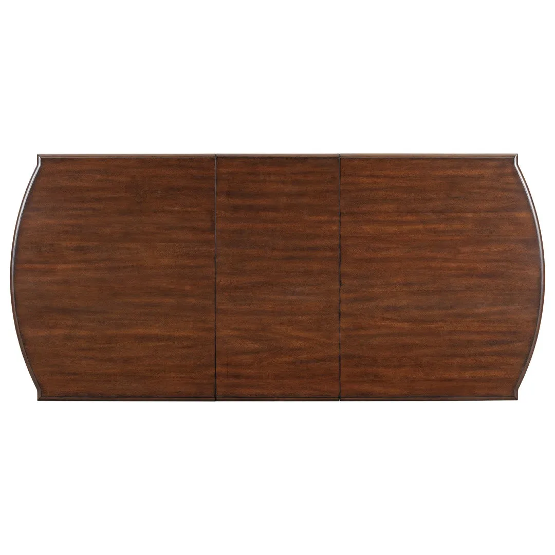 6-Piece Extendable Wood Dining Table Set, 60-78", Cherry Finish, Includes 4 Chairs, Bench - Seats 6