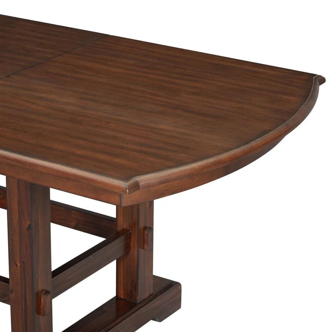 6-Piece Extendable Wood Dining Table Set, 60-78", Cherry Finish, Includes 4 Chairs, Bench - Seats 6