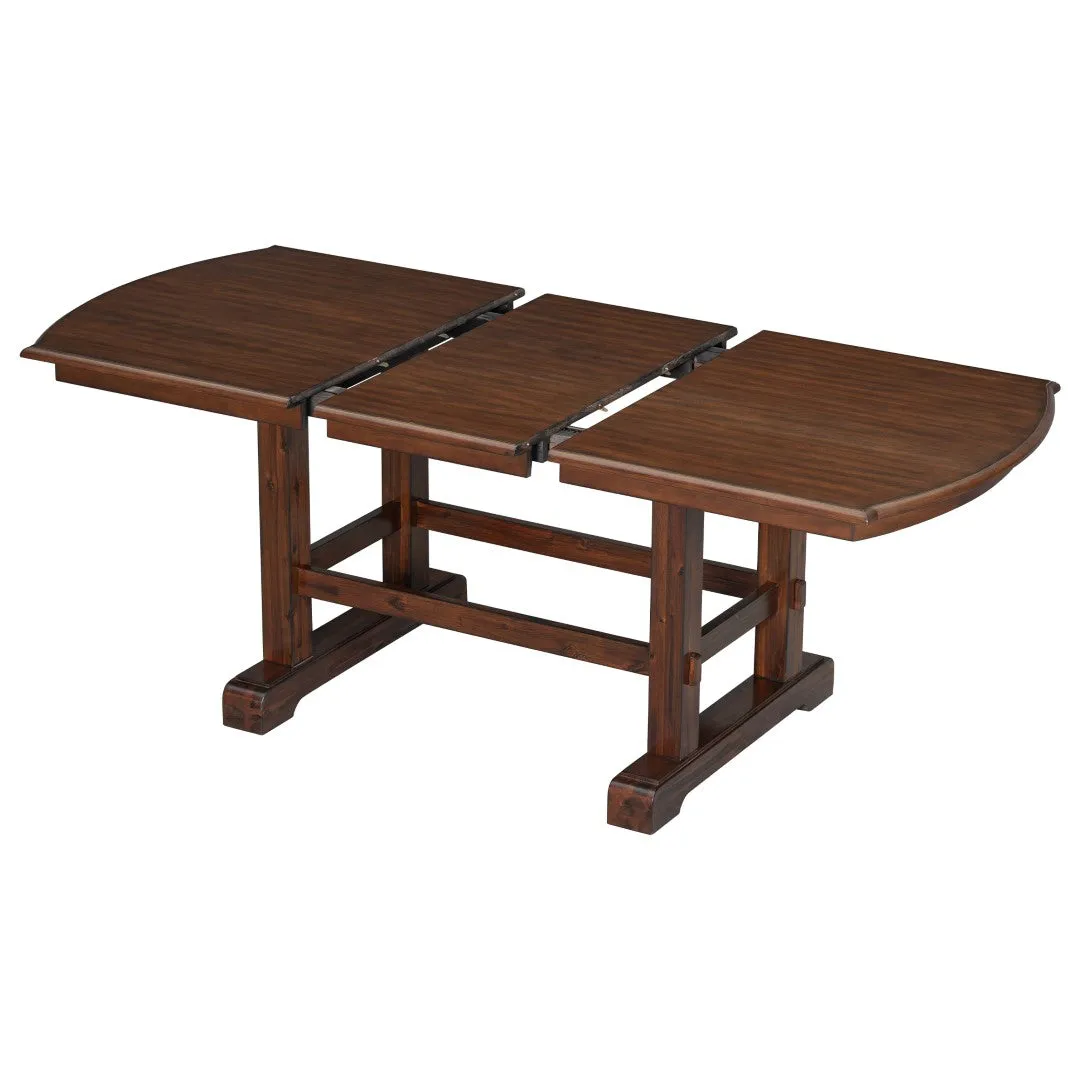 6-Piece Extendable Wood Dining Table Set, 60-78", Cherry Finish, Includes 4 Chairs, Bench - Seats 6