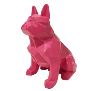 Abstract Geometric French Bulldog Resin Statue
