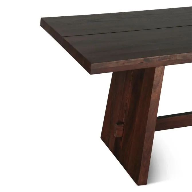 Acadia 94" Rustic Modern Dining Table in Coffee Bean