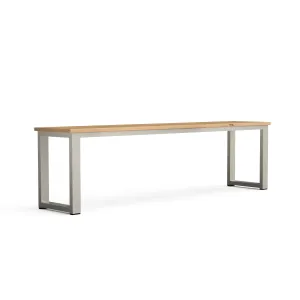 Bench Nº 1 - Silk Grey / Solid Oak