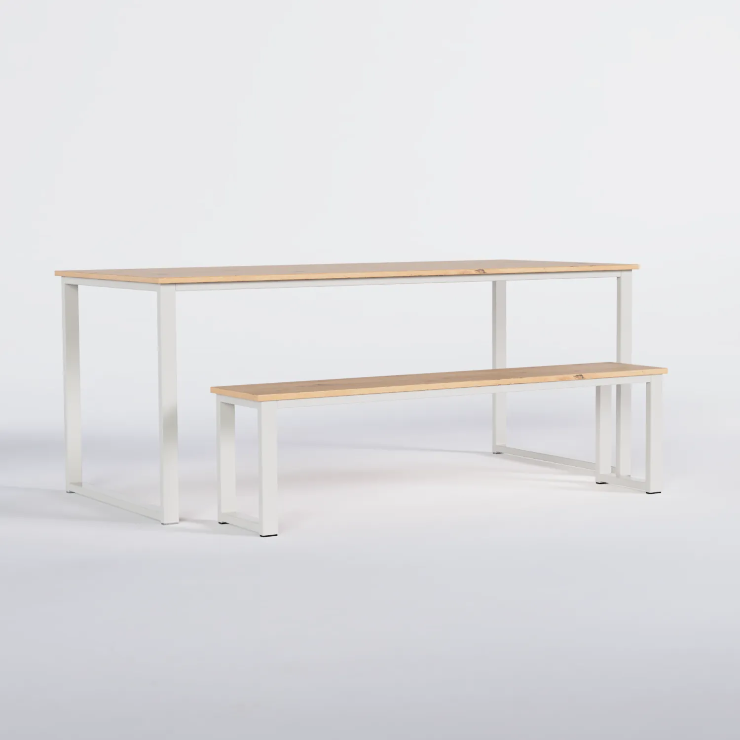 Bench Nº 1 - Silk Grey / Solid Oak