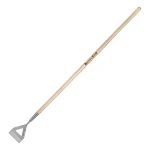 Berryu0026Bird Dutch Hoe, Stainless Steel Head with Wooden Handle Weeder, Heavy Duty Garden Hand Tool for Weeding and Cultivatin