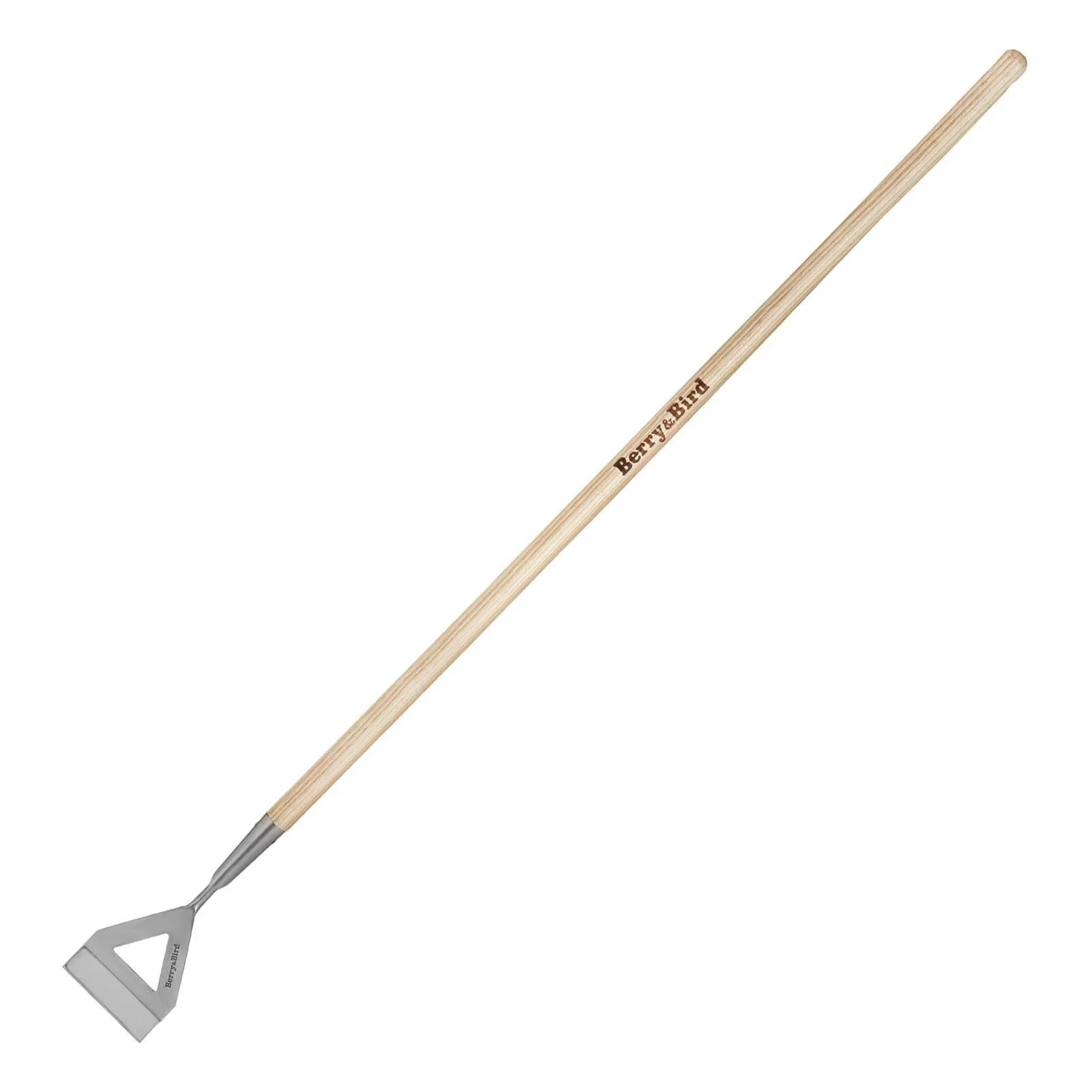 Berryu0026Bird Dutch Hoe, Stainless Steel Head with Wooden Handle Weeder, Heavy Duty Garden Hand Tool for Weeding and Cultivatin