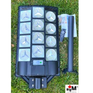 BigM 1200W Brightest Solar Street Lights for Commercial Parking lots