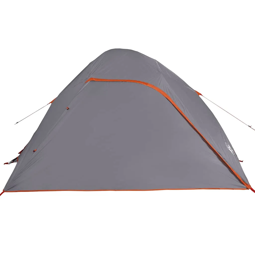 Camping Tent Dome 4-Person Grey Waterproof
