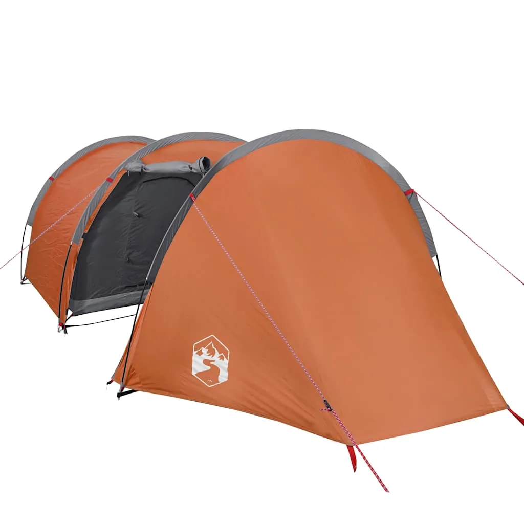 Camping Tent Tunnel 4-Person Orange Waterproof