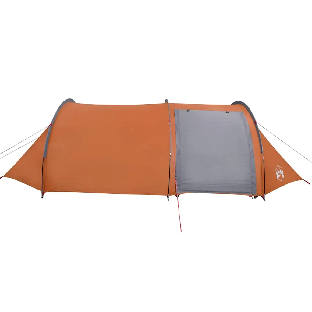 Camping Tent Tunnel 4-Person Orange Waterproof