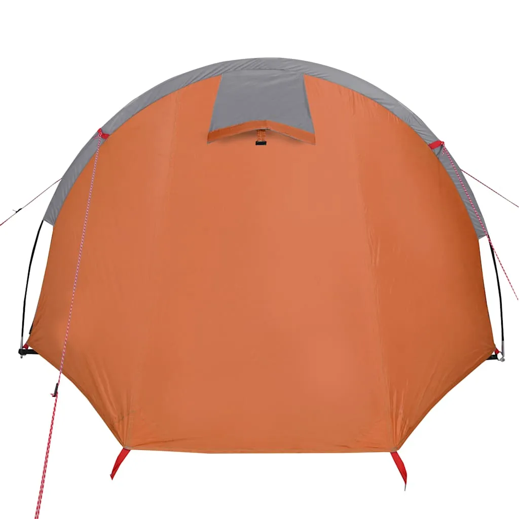 Camping Tent Tunnel 4-Person Orange Waterproof