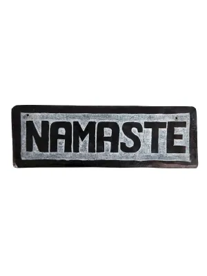 Carved Stone Wall Plaque "Namaste"