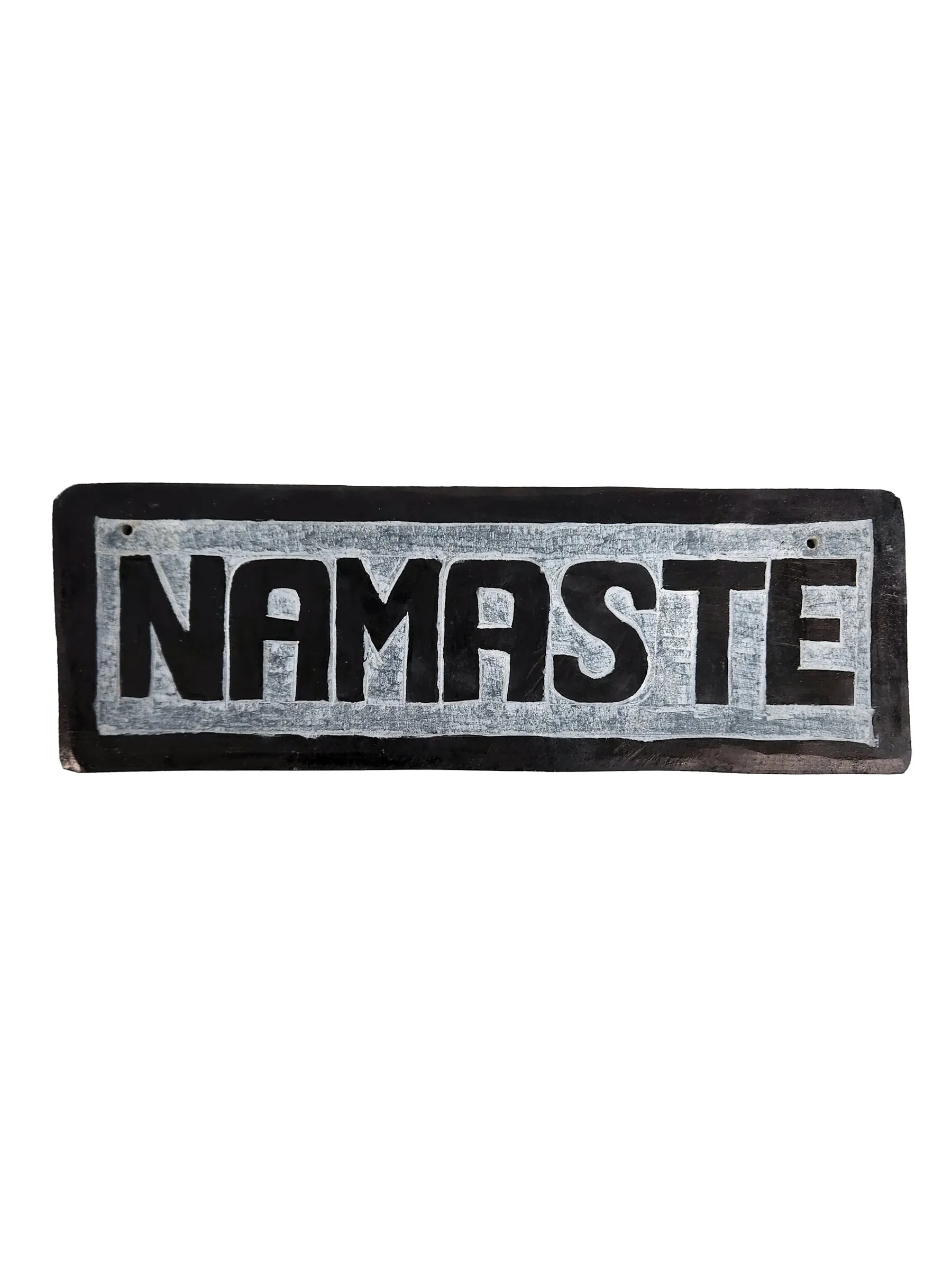 Carved Stone Wall Plaque "Namaste"