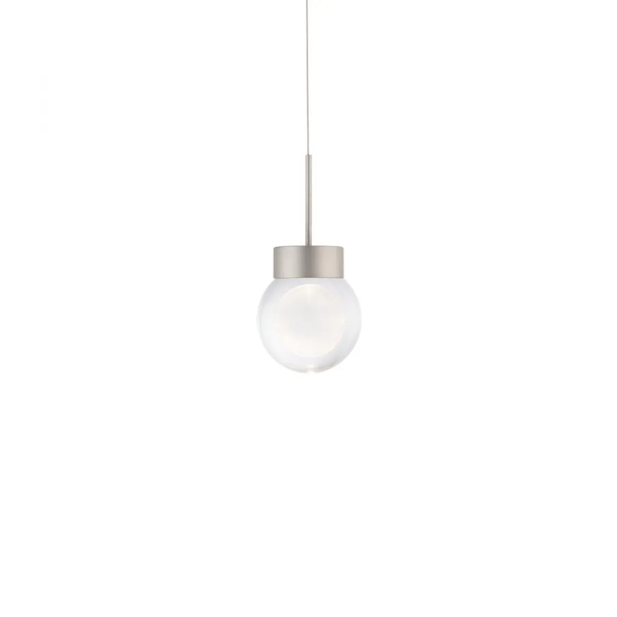 Double Bubble 5 in. LED Pendant Light Nickel Finish