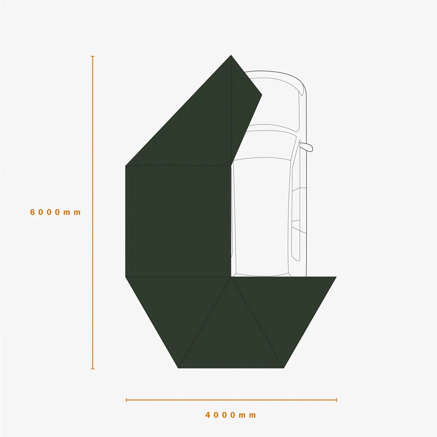 ECO 270 Eclipse Swing Arm Awning - Darche - T050801743ECO