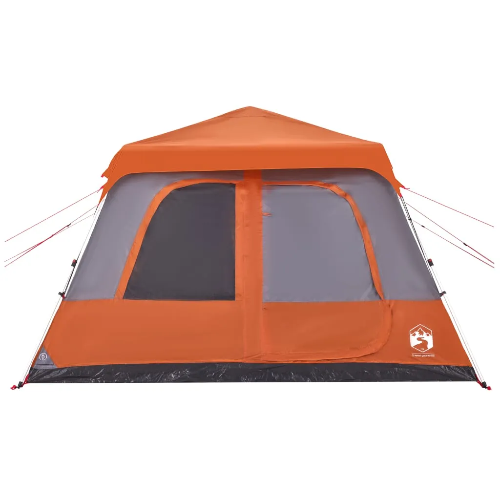 Family Tent Dome 10-Person Grey and Orange Quick Release