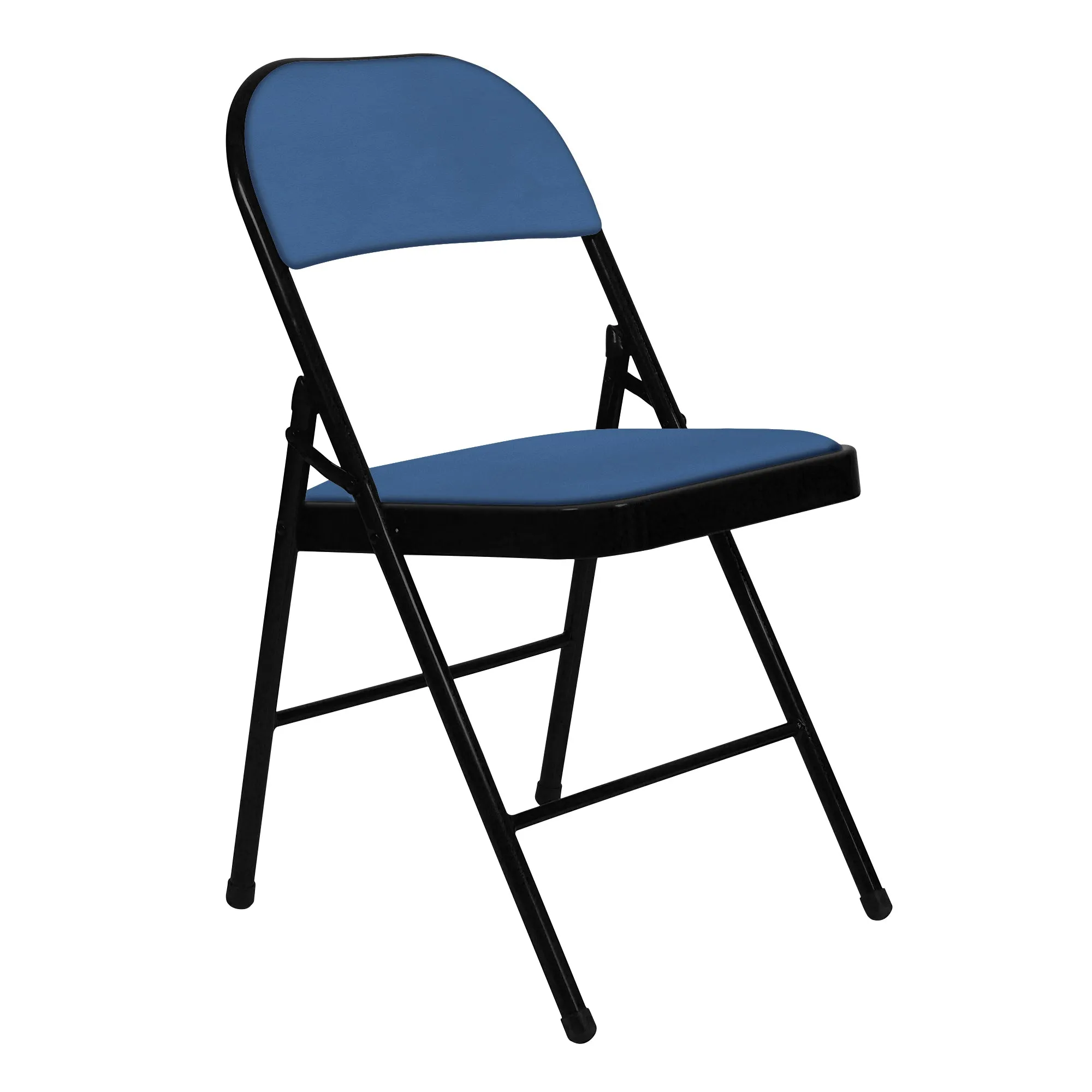 Folding Padded Blue Metal Chair