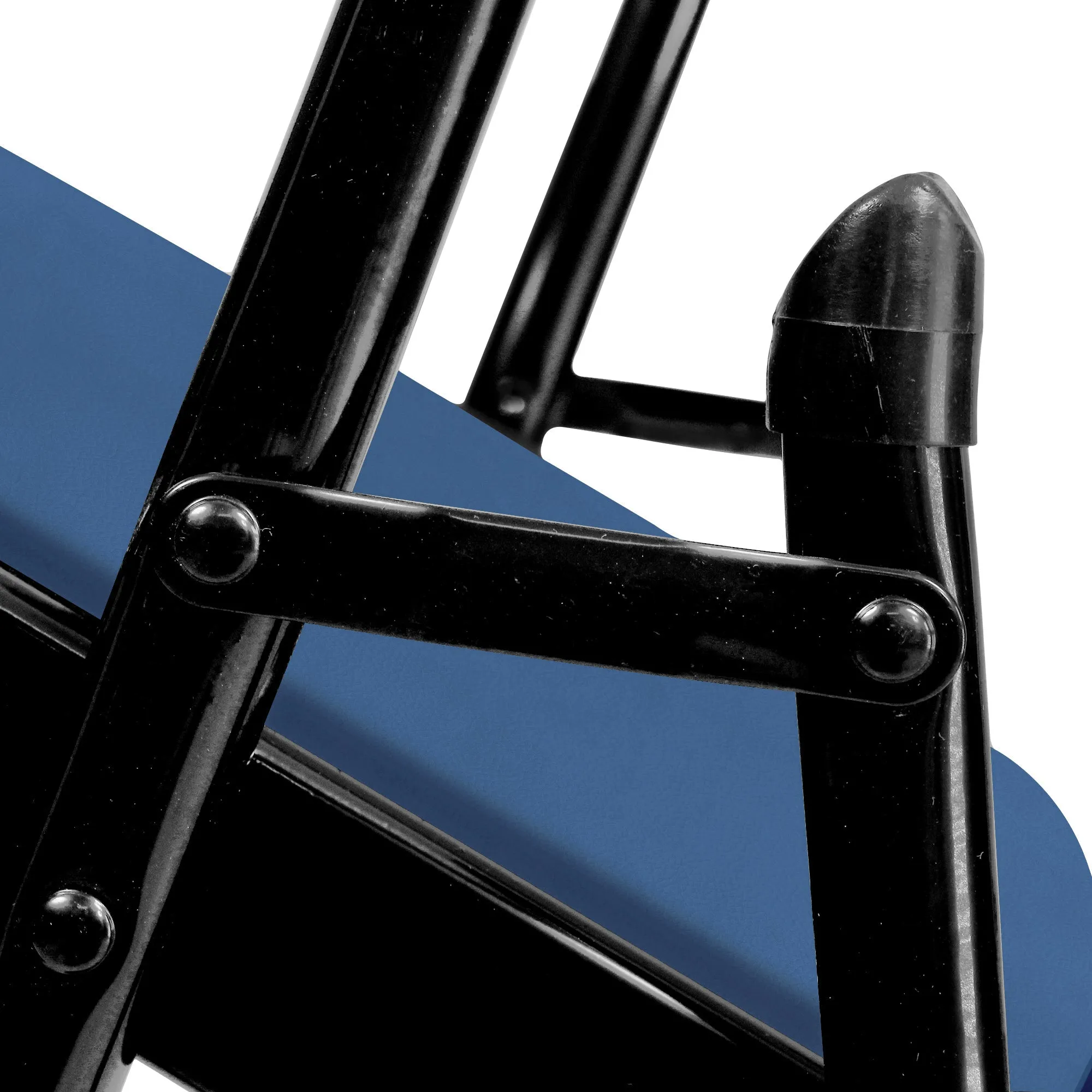 Folding Padded Blue Metal Chair