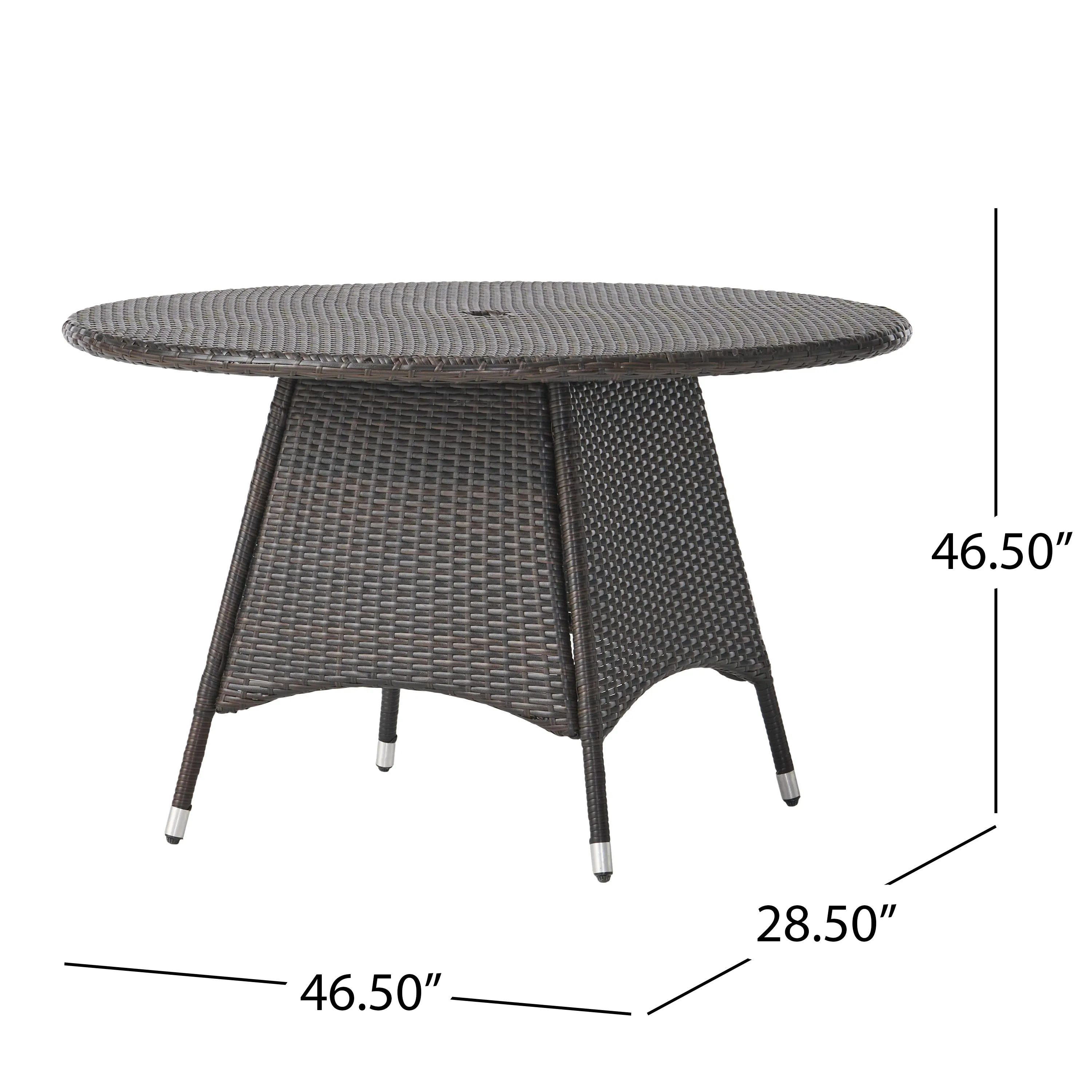 Frances Outdoor 5 Piece Wicker Dining Set with Water Resistant Cushions