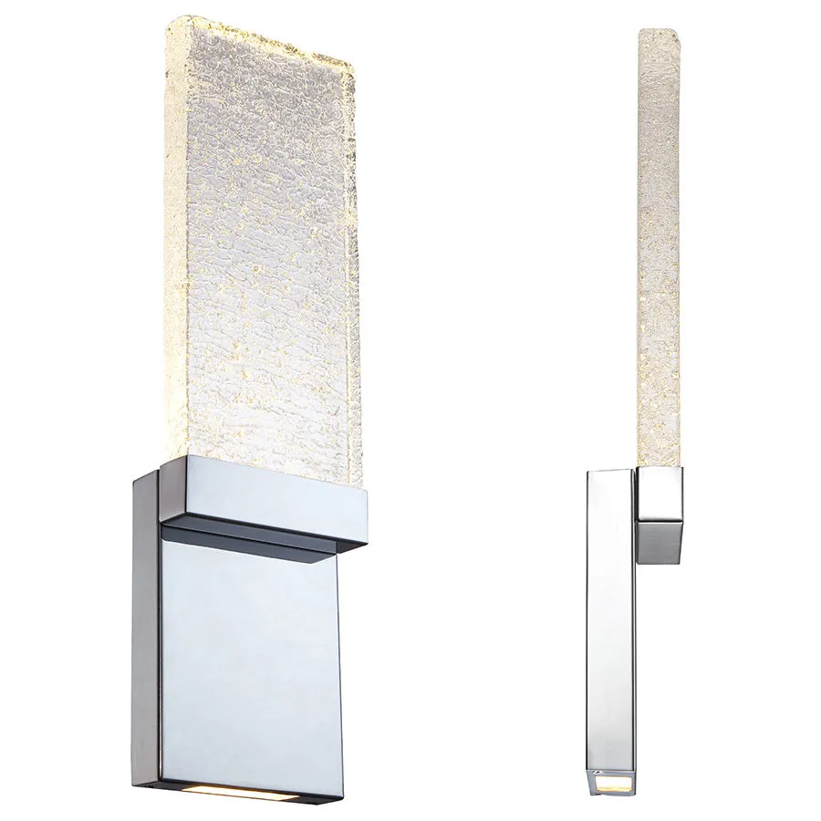 Glacier LED Wall Sconce in Chrome