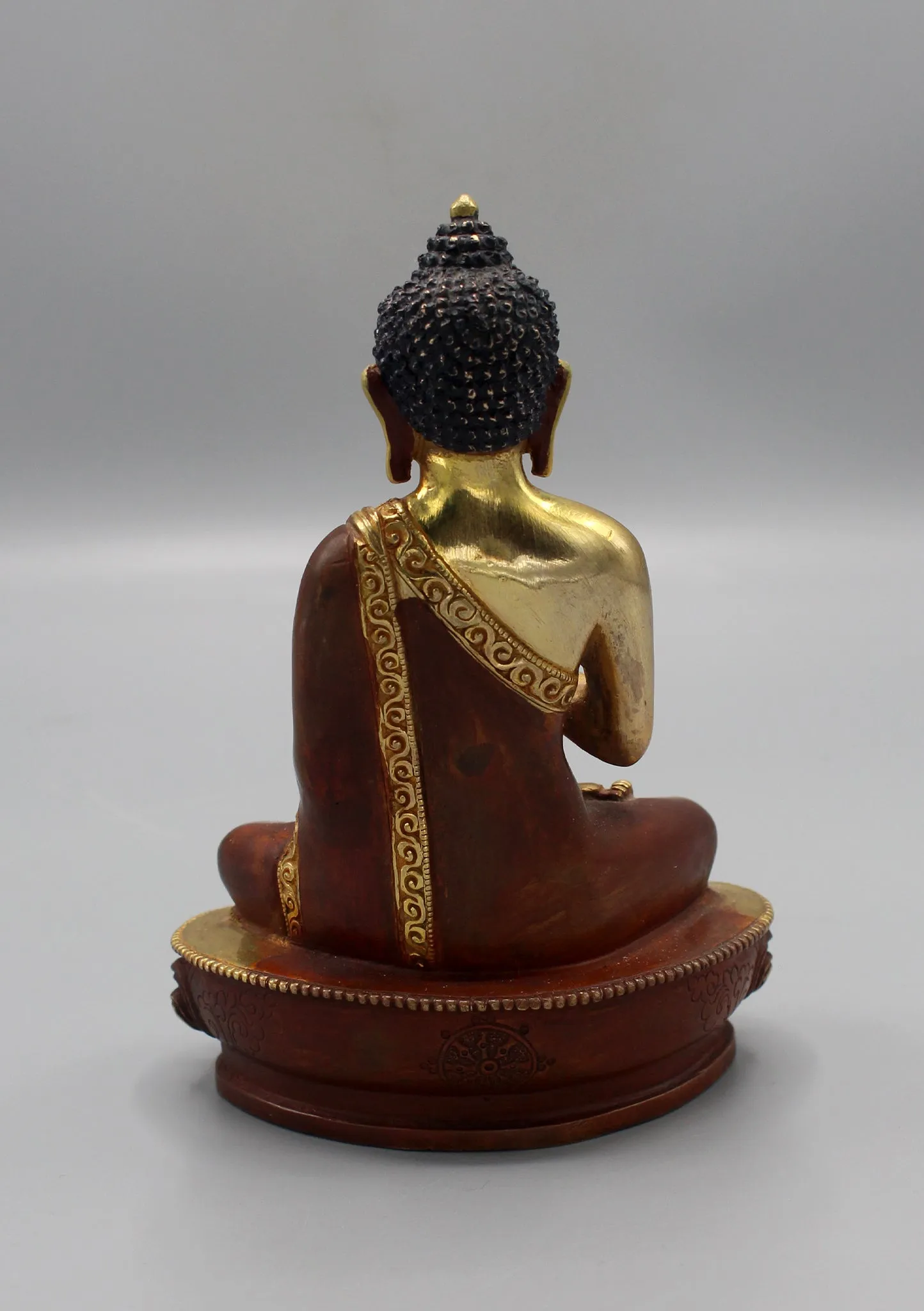 Gold Plated Vairochana Buddha Statue 5.5" H