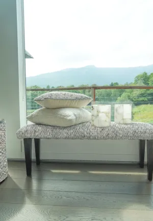 Handwoven Clean Grey Bench