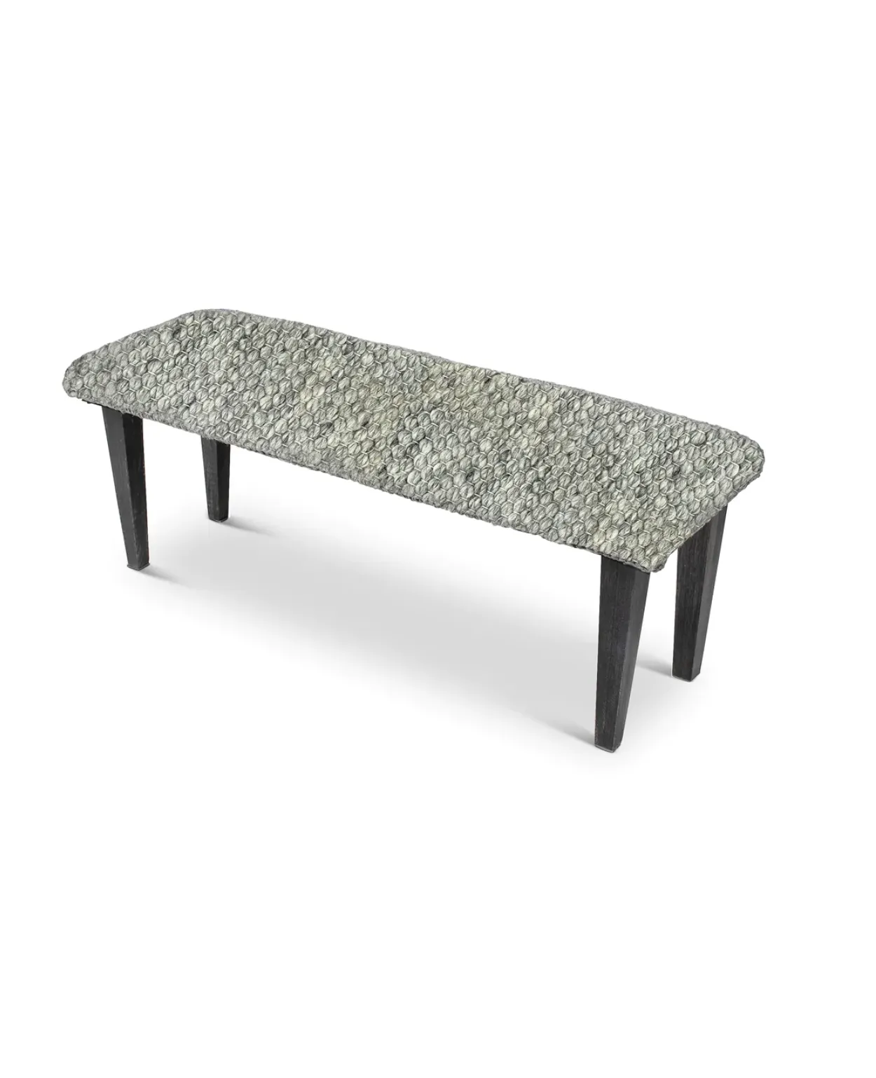 Handwoven Clean Grey Bench