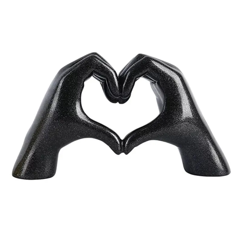 Heart Gesture Resin Hand Sculpture