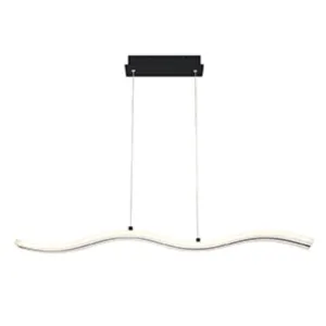 High Tide 38 in. LED Pendant Light Black Finish