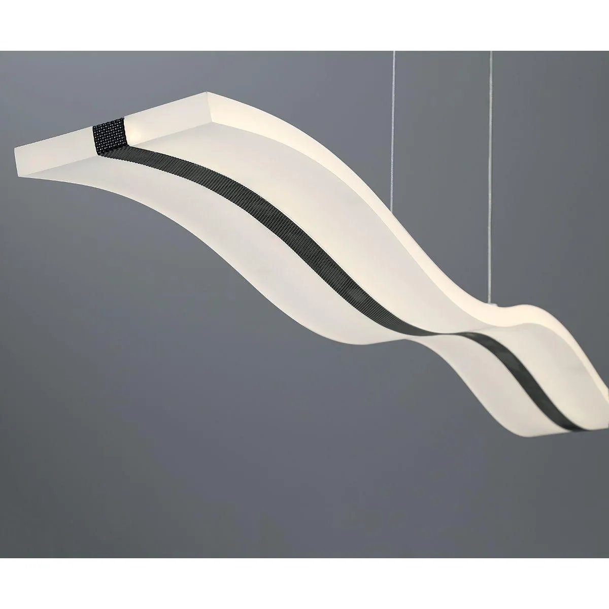High Tide 38 in. LED Pendant Light Black Finish