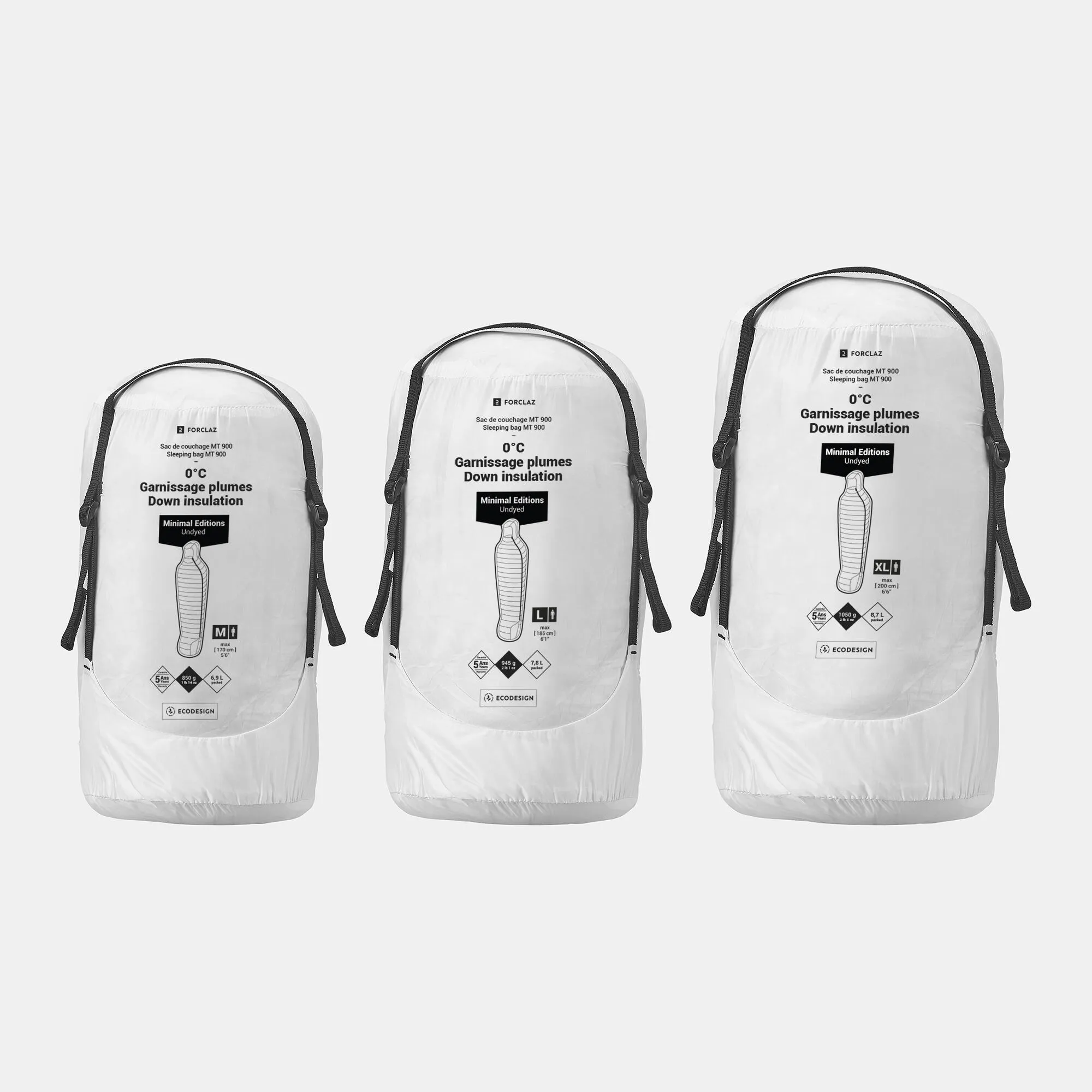 Hiking sleeping bag Forclaz MT900 down