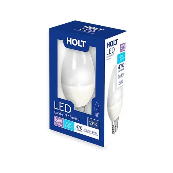 Holt Led Candle Bulb 5W 2PK
