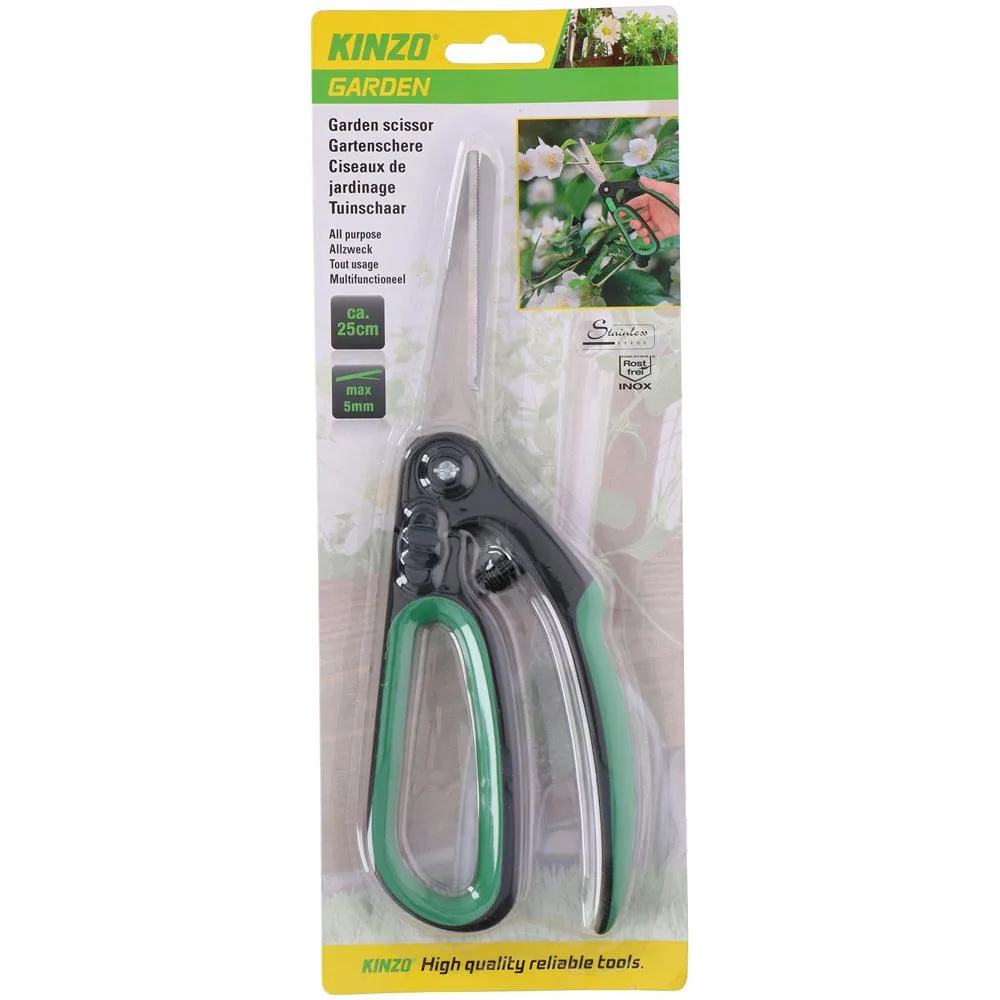 Kinzo Garden Scissor Shears with Soft Grip | 25cm