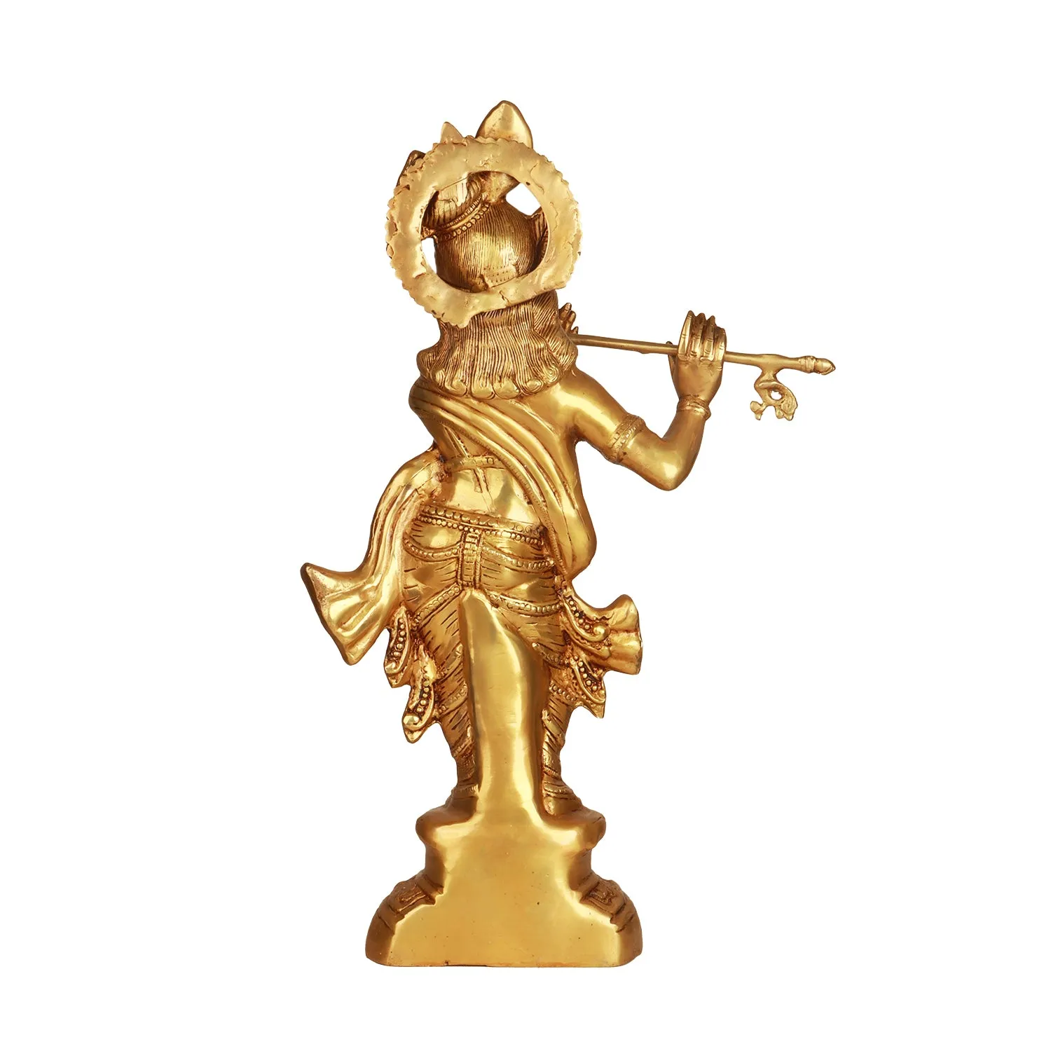 Krishnan Statue  - 22 x 6.5 Inches |  Brass Idol/ Krishna Idol/ Lord Krishna Standing/ Krishna Murti for Pooja
