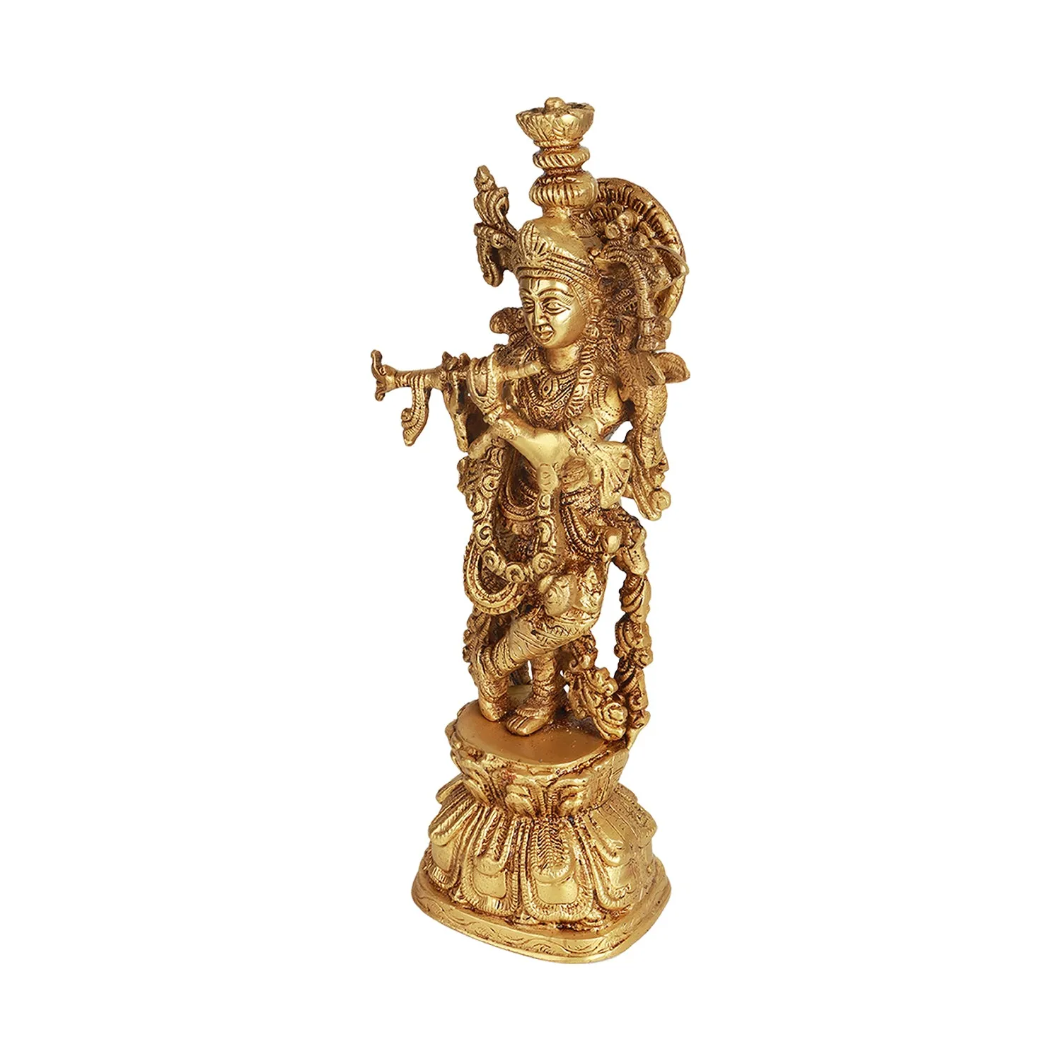 Krishnan Statue  - 30 x 8 Inches |  Brass Idol/ Krishna Idol/ Lord Krishna Standing/ Krishna Murti for Pooja