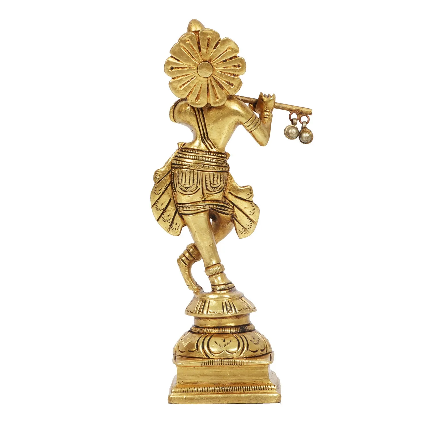Krishnan Statue  - 6 x 1.75 Inches |  Brass Idol/ Krishna Idol/ Lord Krishna Standing/ Krishna Murti for Pooja
