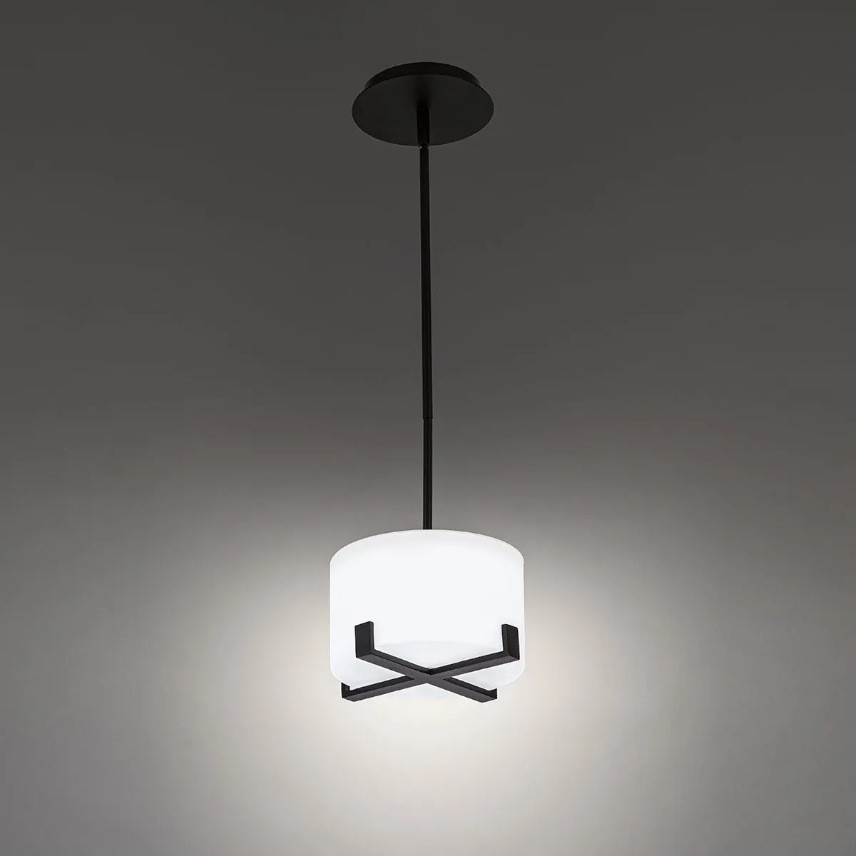 Laurel 8 in. LED Pendant Light Black Finish