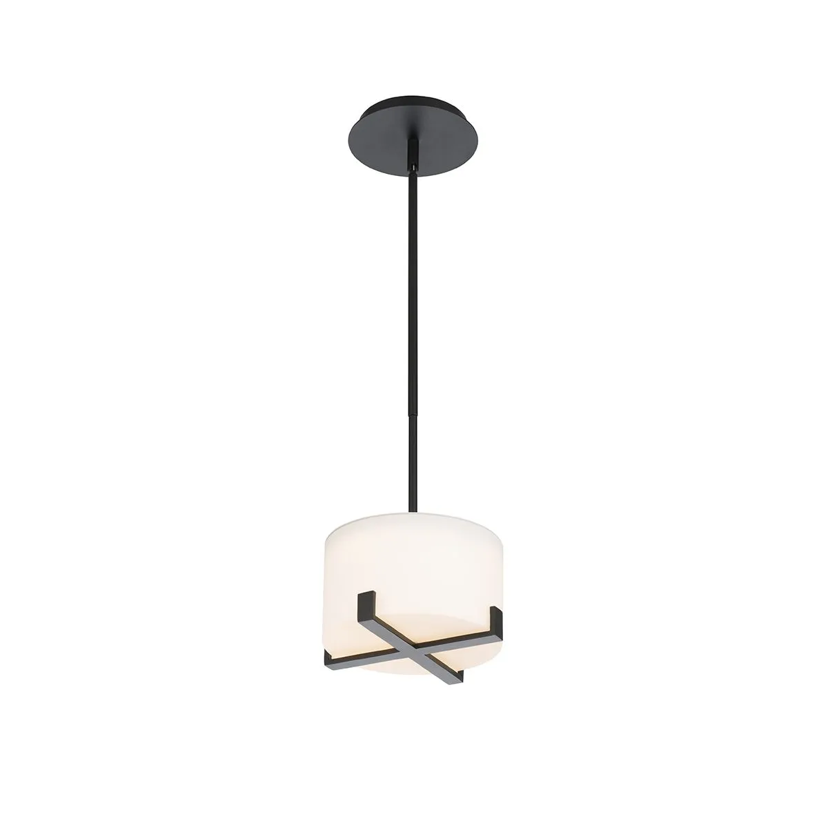 Laurel 8 in. LED Pendant Light Black Finish