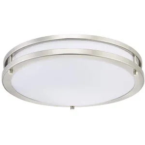 LED Flush Mount Light 16 in. Brushed Nickel finish