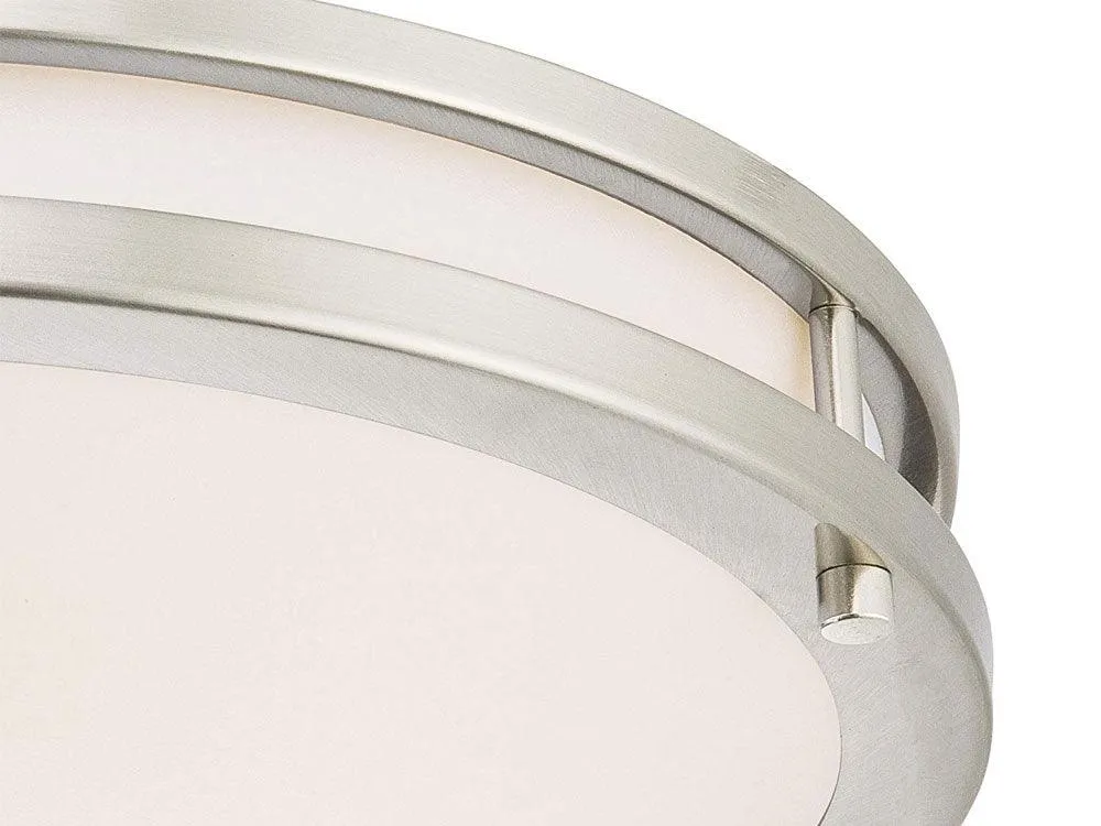 LED Flush Mount Light 16 in. Brushed Nickel finish