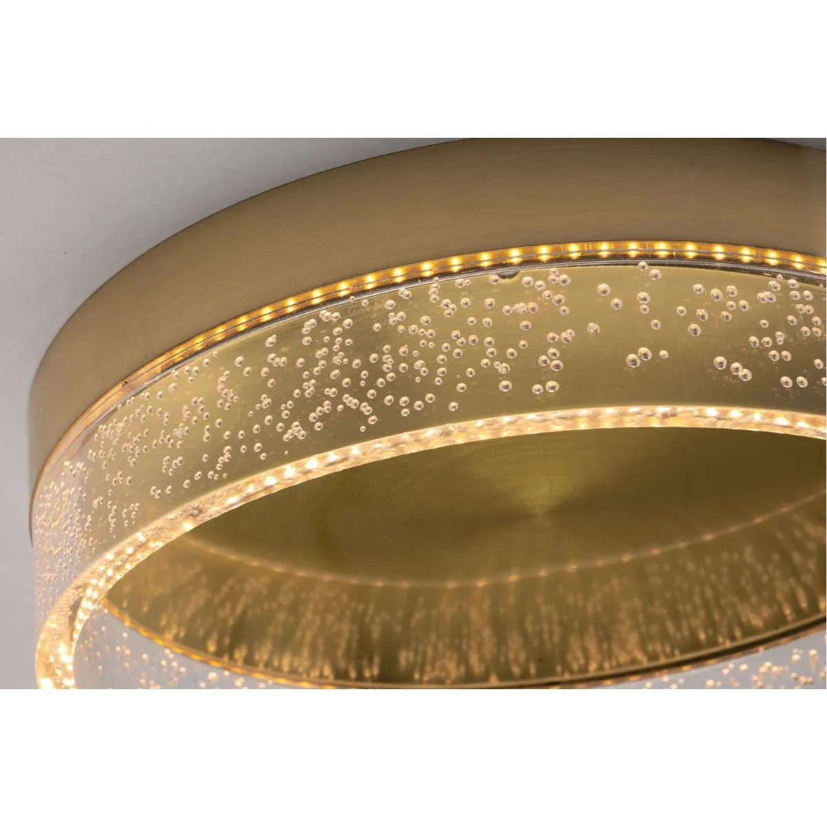 Maggie 16 in. LED Flush Mount Light Satin Brass finish